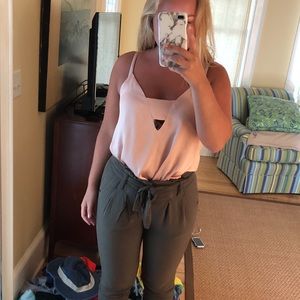 Blush Pink Silky Tank